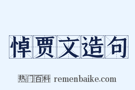 悼贾文造句是什么意思的图片